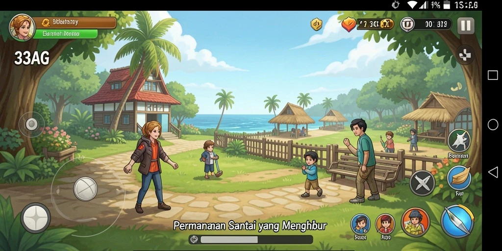 Tampilan menarik dari gameplay 33AG yang menghibur dan santai.