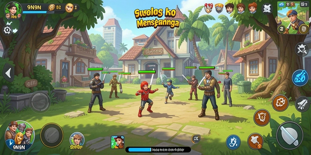 Screenshot gameplay <strong>9N9N</strong> dengan tampilan penuh warna dan menarik.