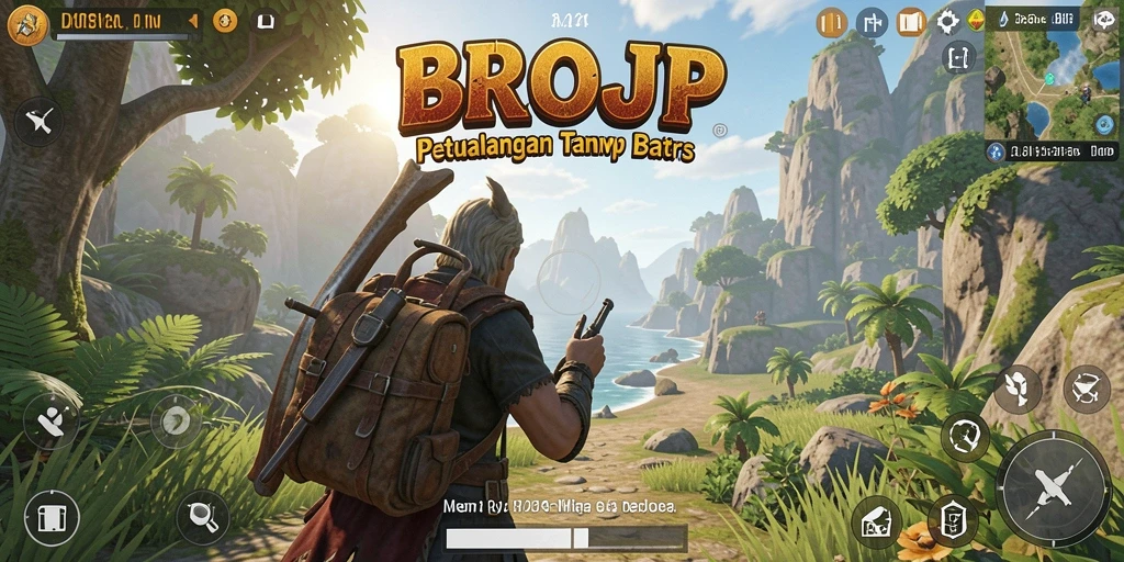 Tampilan gameplay <strong>BROJP</strong> yang memukau di dunia terbuka.