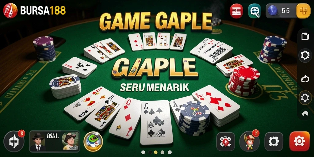 Tampilan gameplay seru BURSA188 saat bermain Gaple.