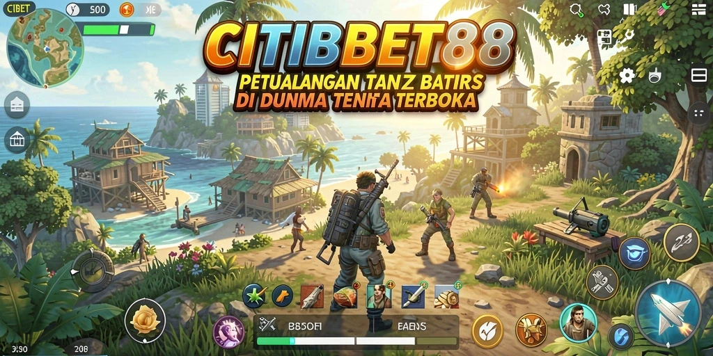 Screenshot gameplay CITIBET88 yang menunjukkan eksplorasi dunia terbuka.