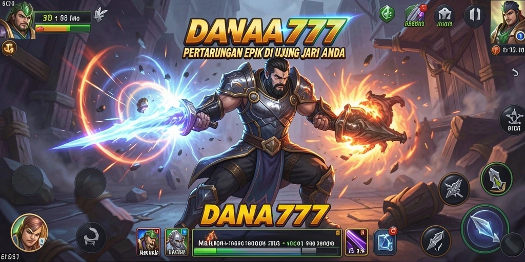 Tampilan seru pertarungan di DANA777 dengan karakter-karakter kuat.
