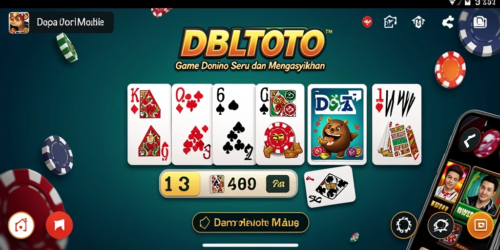 Tampilan gameplay DBLTOTO dengan pemain yang sedang berlaga dalam permainan Domino.