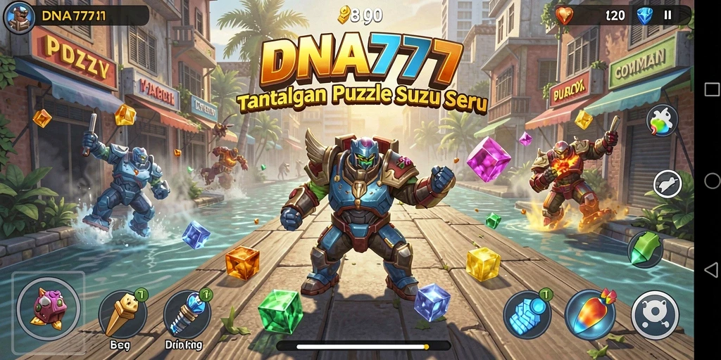 Tampilan gameplay <strong>DNA777</strong> dengan tantangan Puzzle seru.