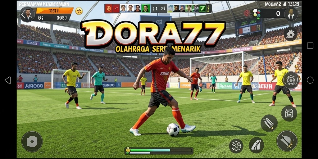 Tangkapan layar DORA77 menunjukkan aksi seru di dalam pertandingan olahraga.