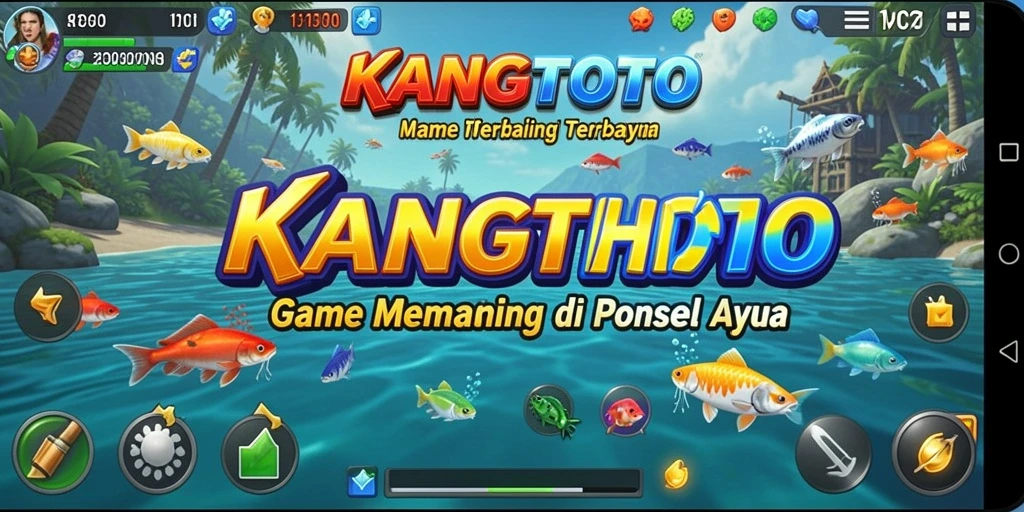 Tampilan gameplay seru KANGTOTO dalam aksi memancing.