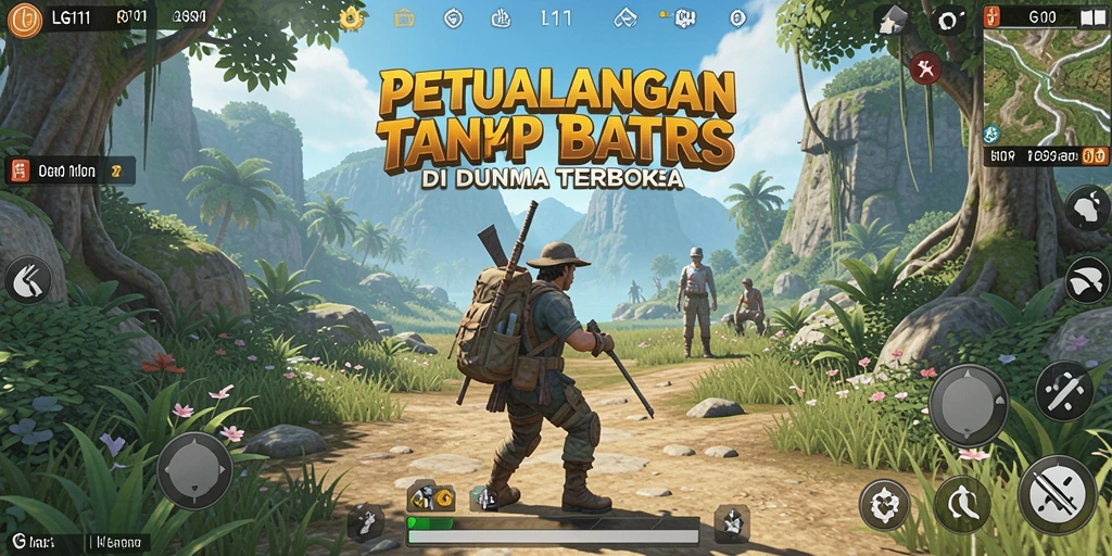 Screenshot menunjukkan aksi seru dalam dunia terbuka LG111.