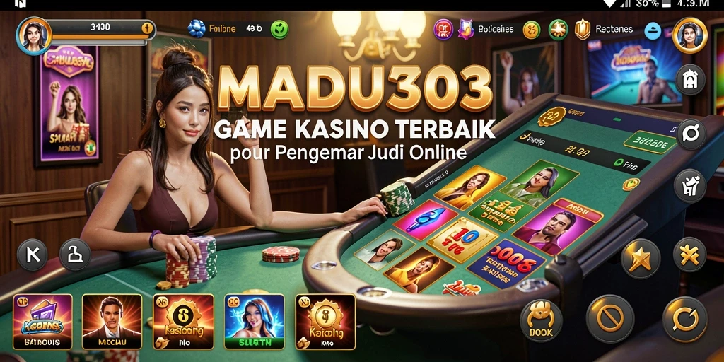 Screenshot gameplay MADU303 menampilkan mesin slot yang mengasyikkan.