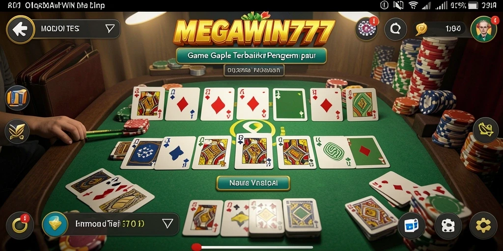 Tampilan gameplay seru dan interaktif MEGAWIN777 di Gaple.