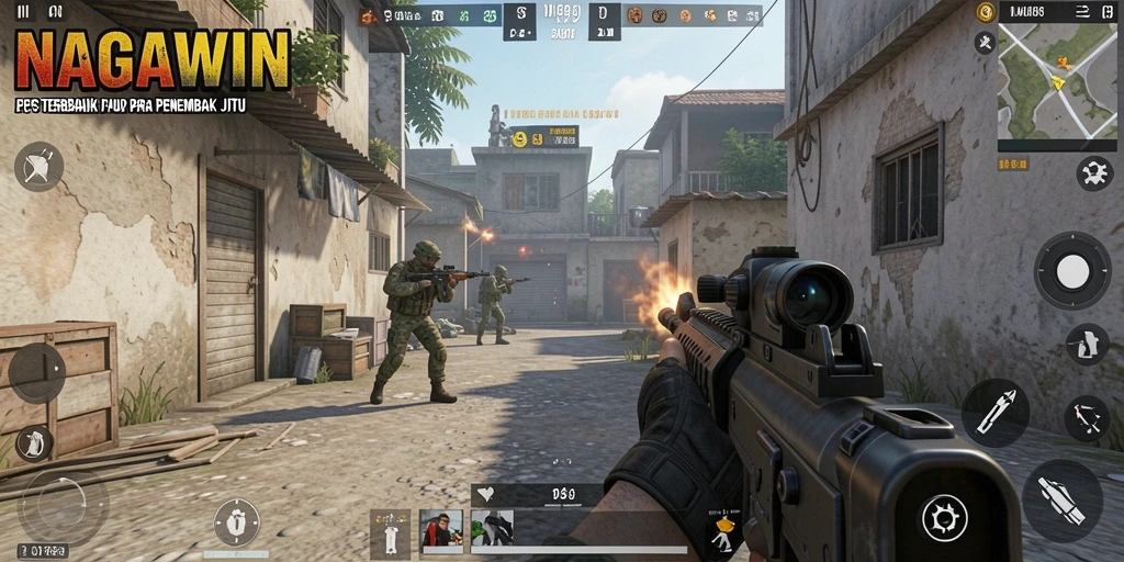 Tampilan mendebarkan dari gameplay NAGAWIN di dunia FPS.