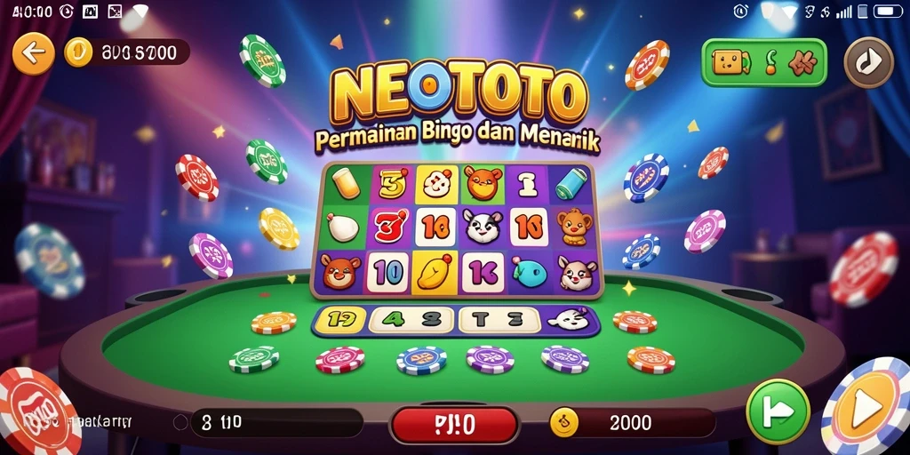 Screenshot gameplay NEOTOTO menampilkan momen seru permainan Bingo.