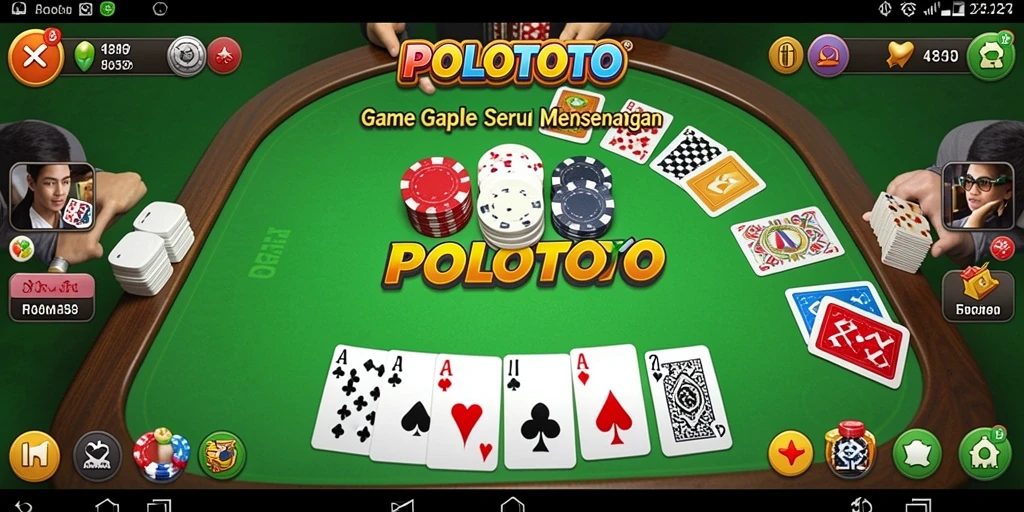 Screenshot gameplay Gaple POLOTOTO yang seru dan penuh strategi.