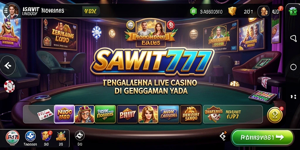 Tangkapan layar <strong>SAWIT777</strong> menampilkan suasana permainan Live Casino yang mendebarkan.