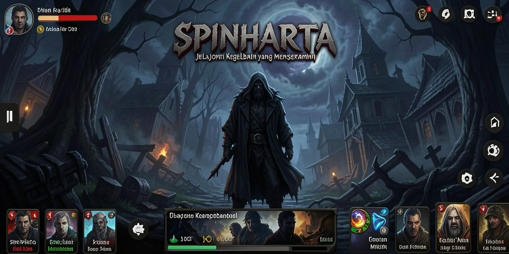 Gameplay SPINHARTA yang mencekam dan menakutkan.