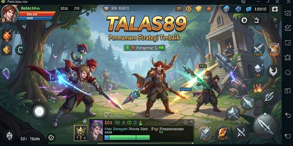 Screenshot gameplay TALAS89 menampilkan pertempuran strategis yang intens.