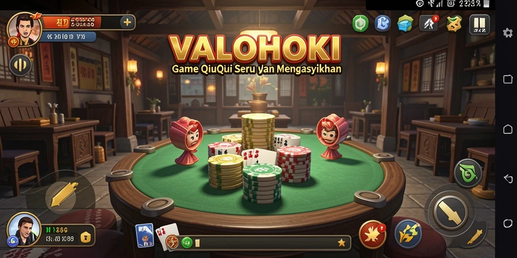 Tampilan gameplay seru QiuQiu di VALOHOKI.