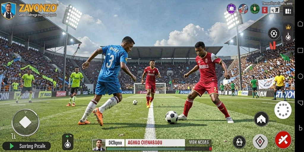 Tampilan gameplay ZAVONZO yang penuh aksi dan seru.